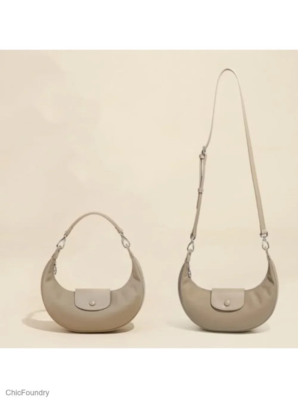 Lightweight Nylon Crescent Moon Hobo Bag Shoulder Crossbody Purse Women